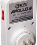Single Outlet Mechanical Timer 120V 15 Amp Apollo 6 No Fuss Schedule Timer For Pumps And Fans With 15 Minute Intervals Easy To Set And Operate Durable 15 Amp Power Control Do Not Use With Digital Ballasts