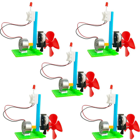 Hands-On STEM Generator Kit Set For Kids, DC Motor Science Experiments with five mini generators, no screws needed.