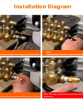 Pressure washer thermal relief valve replacement installation diagram showing brass valve fittings on a pump with 1/4 in NPT.