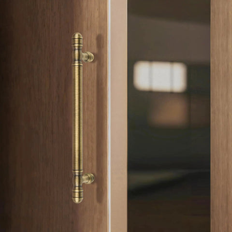 Five Pack Matte Bronze Solid Brass Cabinet Handles For Kitchen Drawers And Furniture Doors 3 Inch Center To Center Antique Cupboard Wardrobe Pulls