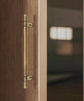 Matte Bronze Solid Brass Cabinet Pulls Set Of 2 Five Point Five Nine Inch Length 3 Inch Center To Center Drawer Handles For Kitchen Cabinets Cupboards And Wardrobes Antique Brass Finish Built To Last on wooden door