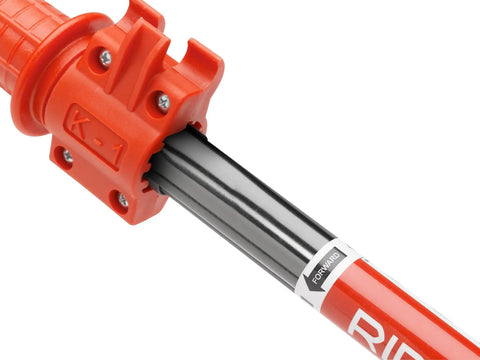 Close-up of K-1 Cutter Head part on Hybrid Urinal And Shower Drain Auger With K-1 Cutter Head For Sinks And Urinals Telescoping