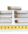 Seven Piece Set Of Three Quarter Inch Square Carbide Brazed Tool Bits With Four And A Half Inch Overall Length Ideal For Metalworking