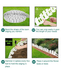 Flexible 33Ft Garden Landscape Edging Kit With 60 Spikes 4.6In Tall White Plastic Border For Lawn Path And Flower Beds installation steps