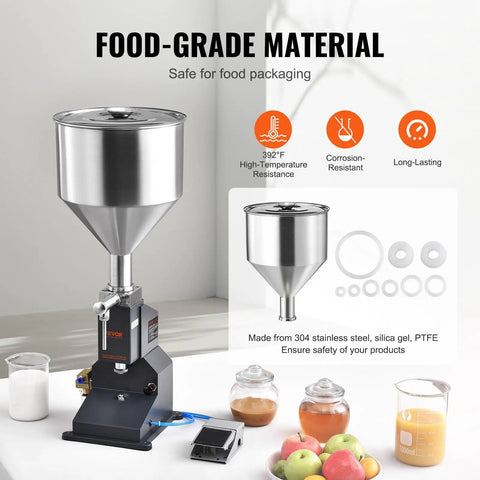 No Sweat Step On Pedal Pneumatic Liquid Filler And Bottle Filling Station With Tough Stainless Steel Build For Quick 5 To 50 Ml Beverages Cosmetics And Thick Fluid Pouring
