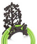 Cast Iron Garden Hose Holder Wall Mount For Outdoor Use Hose Hanger And Reel Storage Organizer Rack with bird design and hose