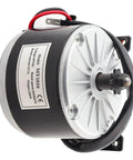 Upgrade My1016 Electric Scooter Motor With Belt Pulley 24V 250W Brushed DC Motor Aluminum Housing close-up view.