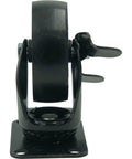 Heavy Duty 3.5 Inch Swivel Caster Wheel Kit Featuring Two Lock Brakes And Two Non Brake Plates, front view of caster with brakes.