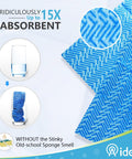 Ultra Absorbent Reusable Cleaning Wipes 40 Count 12x24 Inch Multi Purpose Towels For Kitchen And Home Cleaning Durable