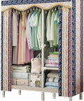 Next Level Portable Closet Wardrobe With Amped Up Bedroom Shelves And Pro Grade Fabric Build For Zero Drama Organization And Easy Peasy Assembly In Any Spot You Want, colorful fabric cover with clothing and storage.
