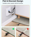 Cat7 Ethernet Cable 6Ft Ultra Fast 10Gbps Network Line With 600MHz Bandwidth Flat Design tucked under carpet
