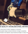 Worker using 50 Pcs Stainless Steel Blind Rivets Kit With Flat Head Design And High Mechanical Strength For Furniture Hardware And Household Repairs.