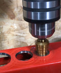 Professional Grade Step Drill Bit Set For Metal In Titanium HSS High Speed Steel Heavy Duty Unibit Kit With Twenty Three Sizes From Quarter Inch To One And Three Eighths Inch Built Tough Metalworking Drill Bits drilling metal surface