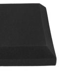 10 Piece Soft Gray Soundproof Foam Panels for Premium Acoustic Treatment showing wedge-shaped design and soft texture.