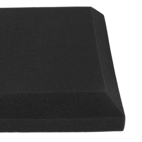 10 Piece Soft Gray Soundproof Foam Panels for Premium Acoustic Treatment showing wedge-shaped design and soft texture.