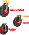 Heavy Duty Caster Wheels Top Plate Swivel Casters For Carts Dollies Trolleys And Workbenches, showing 360° swivel universal wheel