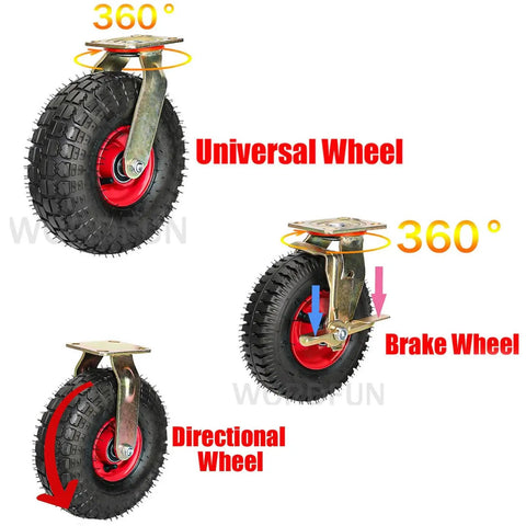 Heavy Duty Caster Wheels Top Plate Swivel Casters For Carts Dollies Trolleys And Workbenches, showing 360° swivel universal wheel