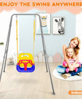 Heavy Duty Foldable Baby Swing Stand A Frame Metal Swing Stand For Backyard And Indoor Outdoor Use Easy Assembly In Minutes