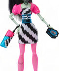 Fresh Frankie Stein Reproduction Doll From The Iconic Dawn Of The Dance Lineup Featuring A Sick Black And White Party Dress With A Fly Hot Pink Shrugs Perfect For Serious Fans Or Gift Giving, displaying stylish outfit and accessories.