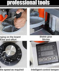 Close-up of Portable Edge Banding Machine For Woodworking With Adjustable Speed Up To Five Meters Per Minute control features.
