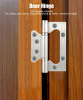 Heavy Duty Stainless Steel Ball Bearing Door And Window Hinges With Mute Silent Rotation Rustproof Furniture Hardware That Glides Like Butter For Smooth Cabinet And Interior Doors, close-up on 360-degree rotating hinge.