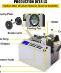 Gotta Get This VgtHK Auto PVC Heat Shrink Tube Cutter Electric Cable Pipe Cutting Machine for Sleeve with LCD display and cooling fan.