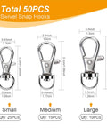 Hella Durable Zinc Alloy Swivel Snap Hooks With Heavy Duty Key Rings And Lobster Claw Clasps In Sweet Assorted Sizes for keys and lanyards