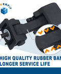 Jeep Wrangler Hood Latch With Catch Bracket And Rubber Strap 55395653AG shown with black rubber band and metal bolt detail.