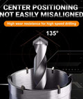 DEHUIWI masonry hole saw kit: 4-inch metal hole saw with large silver twist drill bit, center alignment graphic