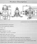 Technical drawing of 12V Two Pack Power Trim Solenoid Switch 89-96158T Replacement for Outboard Motors 35-275 HP SAE J1171