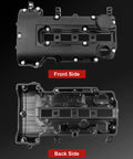 Front and back view of Engine Valve Cover For L4 1.4L 2013 2021 Encore 2011 2015 Cruze 2012 2020 Sonic 2015 2021 Trax 2011 2015 Volt With Oil Filler Cap Gasket And Bolts OEM Style 264968 Replacement.