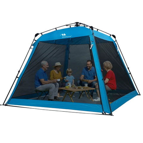 Instant Pop Up Screen House Gazebo 8.2 By 8.2 By 75 Inches Portable Canopy With Mosquito Netting And UPF Sun Protection Tool Free One Minute Setup 