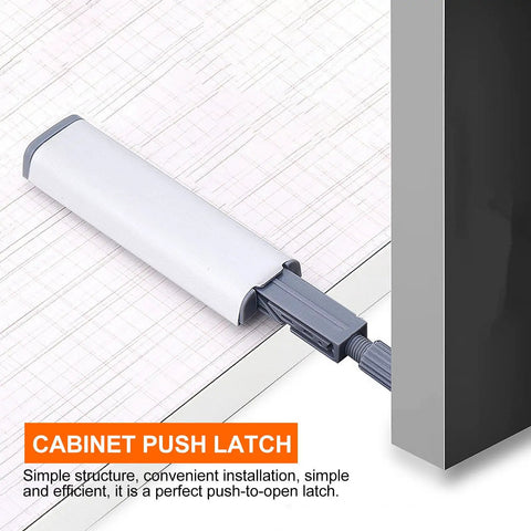 4 Pack Push To Open Cabinet Latches For Cabinets And Drawers Easy Install Iron And Plastic Hardware For Closets And Doors Durable