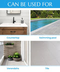 Image showing usages of Tub And Tile Refinishing Kit With Quick Dry Tile Paint For Walls And Floors Water Based Semi Gloss White Finish