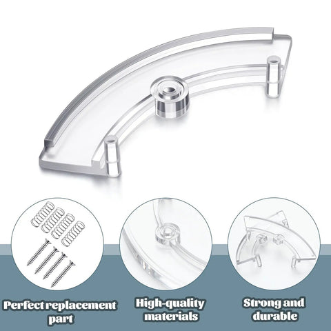 Two Pack Post Top Fitter Hardware Kit With Clear Wing Clamps For Outdoor Light Posts Includes Four Clamps Four Screws And Four Springs