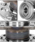 Close-up of Drop-In Rear Wheel Bearing Hub Assembly for Hyundai Elantra 2011-2017, premium steel construction, OE-style fit
