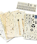 Sheets of laser-cut plywood pieces for Mechanical Marble Run Puzzle Kit With Chain Hoist 335 Pieces And 8 Marbles A DIY Wood Model Building Kit For Adults And Teens A Kinetic Sculpture That Builds Focus Patience And Fun.
