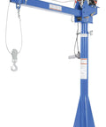 Tough As Nails 12 Volt Dc Power Jib Crane, 2000 Lbs High Strength Steel Capacity, 360 Swivel Adjustable Boom Winch, freestanding design with adjustable reach.
