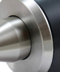 Close-up of 3MT Long Nose High Speed CNC Live Center Medium Duty Morse Taper 3 With 4000 RPM Max 60 Degree Point, steel finish