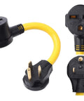 NEMA 6 50P To 6 30R Power Cord Adapter For Pros 240V Rigs Heavy Duty Copper Wire ETL Listed 50A To 30A 3 Prong Male Plug To 3 Prong
