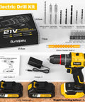 Cordless Power Drill Set With Brushless Motor 620 In Lbs Torque Three Eighth Inch Metal Chuck 23 Plus 3 Torque Settings