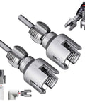 2 In 1 Pipe Threading Tool For Internal And External Threads 1/2 And 3/4 NPT, PVC PPR Re Threader Kit For Drill, DIY Friendly Set