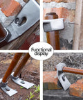 Multi Function Garden Hoe Tool With Long Wooden Handle For Weeding And Soil Loosening Hammer And Nail Puller Detachable Nails