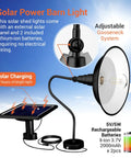 Dope Solar Powered Outdoor Pendant Barn Lights For Farmhouse Porch And Patio Waterproof Gooseneck Lamp with Solar Panel and Batteries