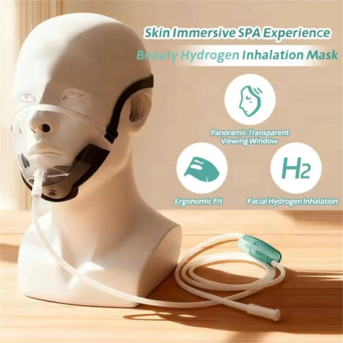 Go To Face Mask For Hydrogen Inhalation Reusable Odor Free Safe BPA Free Materials with tube on mannequin