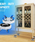 Heavy Duty Furniture Movers And Hex Sliders With Roller Wheels No Sweat Moving Tool Set for lifting furniture on hardwood floor.