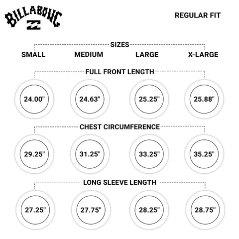 Size chart for Womens UPF 50 Long Sleeve Rash Guard Swim Tee For Surf And Beach Peaceful Lilac Swimsuit Top.