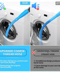 Comparison of dryer with upgraded quiet hose vs conventional hose in 2 Piece Dryer Vent Cleaning Kit With Quiet Vacuum Hose Attachment Lint Brush Vent Cleaner And Cleaning Tool Set Upgraded No Noise Design For Smooth Pro Grade Dryer Maintenance And Effective Gap Free Lint Removal.