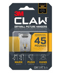 Heavy Duty Claw Drywall Picture Hanger 3 Pack For Heavy Mirrors And Artwork Steel Locking Claw on retail packaging