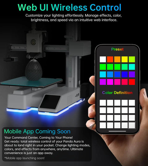Heavy Duty Led Status Display For Bambu Lab A1 Mini 3D Printer Dynamic Color Lighting With Instant Print Tracking And Clean Plug And Play Install Make Your Printer Glow Up Smooth Moves Guaranteed